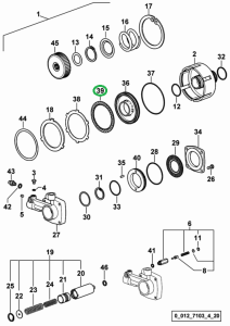 Tarcza sprzęgła Ø mm 124.5 - mm 2.5 0.255.3970.2/10 SDF PARTS