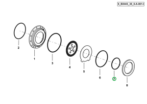 Uszczelka 127.4 x 134,2 x 3.4 0.007.7643.0 SDF PARTS