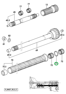 Podkładka dystansowa 30 x 33 x 5 2.1549.198.0 SDF PARTS