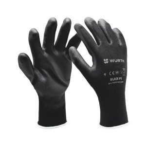 Rękawica ochronna czarna PU Red Line roz. 8 WURTH